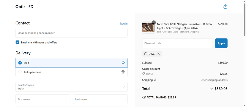 15% Off Coupon Code for Optic Led Grow Lights - Claim Your Discount